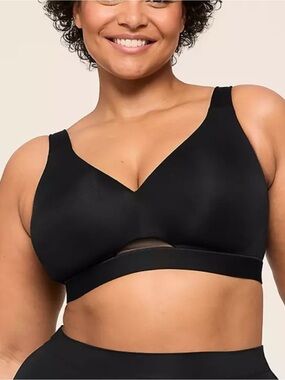 Cacique Lightly Lined No Wire Wireless Bra Black 40D